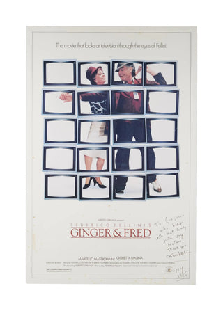 Fellini, Federico. (1920–1993) Film Poster from "Ginger & Fred" - SIGNED TO THE POSTER DESIGNER