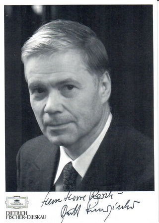Fischer-Dieskau, Dietrich. (1925–2012) Signed Portrait Photograph