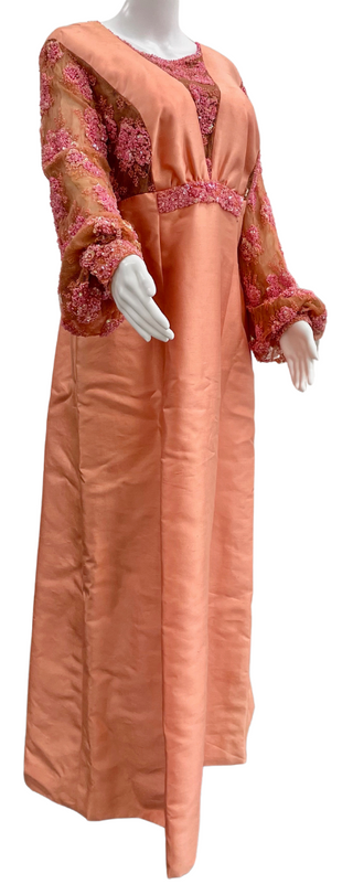 [Fitzgerald, Ella. (1917–1996)] Loper, Don. (1906 - 1972) Pink Beaded Concert Performance Gown