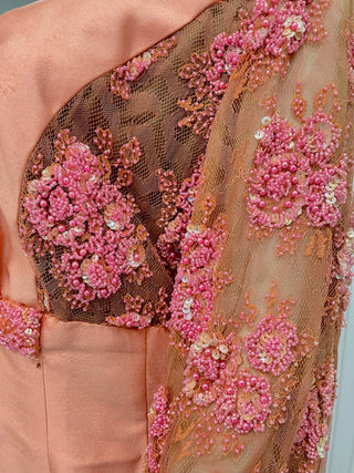 [Fitzgerald, Ella. (1917–1996)] Loper, Don. (1906 - 1972) Pink Beaded Concert Performance Gown