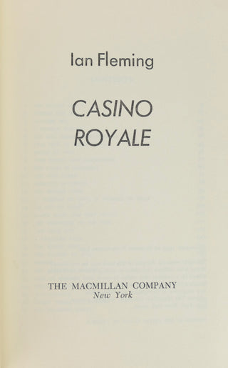 Fleming, Ian. (1908–1964) "Casino Royale: A James Bond Novel"