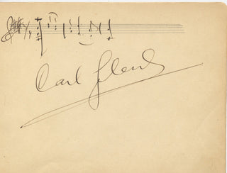 Flesch, Carl. (1873–1944) Beethoven Kreutzer Sonata - Autograph Musical Quotation Signed