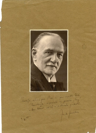 Foerster, Josef Bohuslav. (1859-1951) Portrait Photograph Inscribed "in memory of the opening night of Eva"