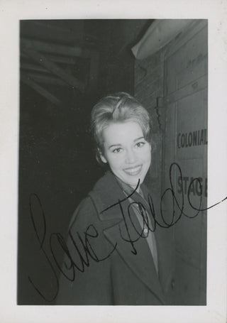 Fonda, Jane. (b. 1937) Signed Original Candid Photograph Backstage