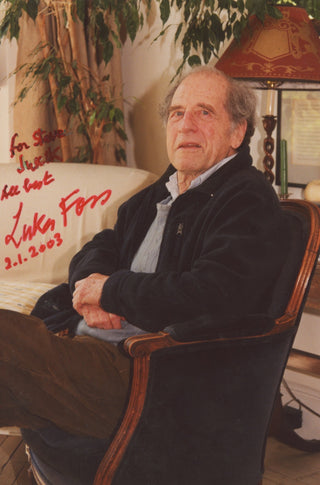 Foss, Lukas. (1922–2009) Signed photograph