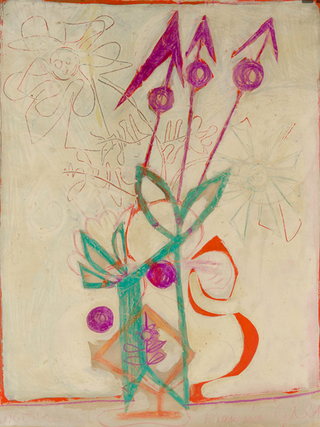Gilot, Françoise. (1921 - 2023) Untitled (Vase with Flowers), 1946