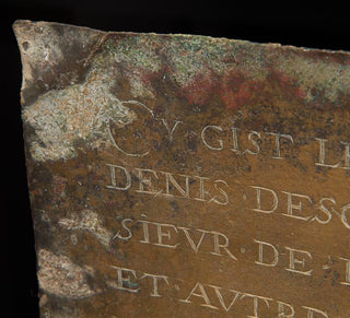 [Memento Mori] French Funerary Plaque, 1670. Bronze. 9.25" x 8".