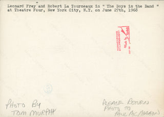 Crowley, Mart. (1935-2020) & Frey, Leonard. (1938–1988) & La Tourneaux, Robert. (1940–1986) "The Boys in the Band" Collection incl. Signed Poster and Photographs