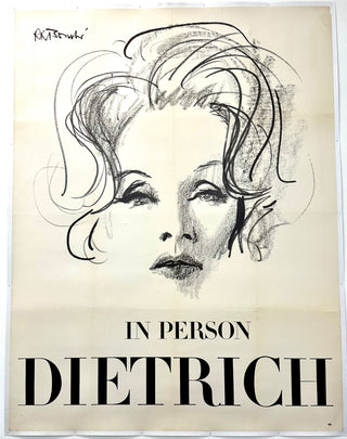 [Dietrich, Marlene (1901-1992)] Bouché, René. (1905 - 1963) "IN PERSON: DIETRICH" - Original Poster EX-MARLENE DIETRICH