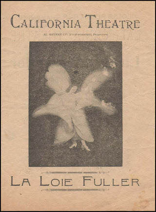 [Dance] Fuller, Loie. (1862-1928) Original 1896 Performance Program