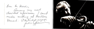 Galimir, Felix. (1910 - 1999) Autograph Letter about Marlboro Music Festival