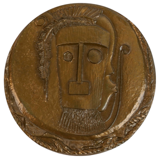 [Jazz] Galtié, André Léon. (1908-1983) Bronze Jazz Artists Medal, 1986