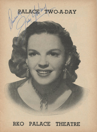 Garland, Judy. (1922–1969) Signed 1951 Palace Theatre Program
