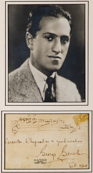 Gershwin, George. (1898–1937) "Rhapsody in Blue" - Autograph Musical Quotation Signed