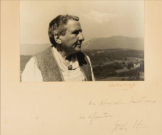 Stein, Gertrude. (1874-1946) & Vechten, Carl Van. (1880–1964) [Smallens, Alexander. (1889–1972)] Gertrude Stein at Bilignin -  inscribed to the Conductor of "Four Saints in Three Acts" and "Porgy and Bess"