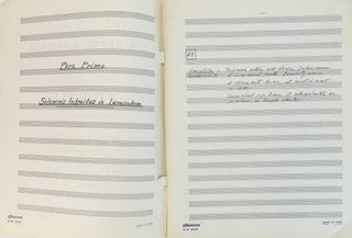 Ginastera, Alberto. (1916–1983) "Turbae" ad Passionem Gregorianam op. 43 - SIGNED SCORE USED IN CLEVELAND ORCHESTRA PERFORMANCES, 1975