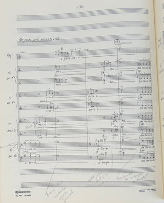 Ginastera, Alberto. (1916–1983) "Turbae" ad Passionem Gregorianam op. 43 - SIGNED SCORE USED IN CLEVELAND ORCHESTRA PERFORMANCES, 1975