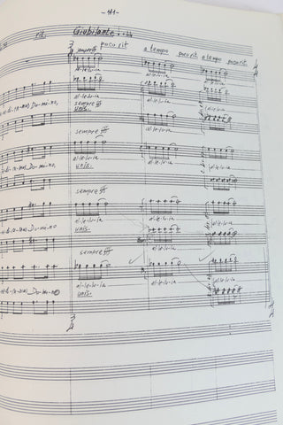 Ginastera, Alberto. (1916–1983) "Turbae" ad Passionem Gregorianam op. 43 - SIGNED SCORE USED IN CLEVELAND ORCHESTRA PERFORMANCES, 1975