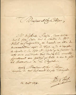 [French Composers and Musicians] [Narcisse GIRARD (1797-1860)] Auber, Boieldieu, Cherubini, Halévy, Isouard, Scribe, Thomas, etc. Important Collection of Letters to the Conductor/Composer Narcisse Girard