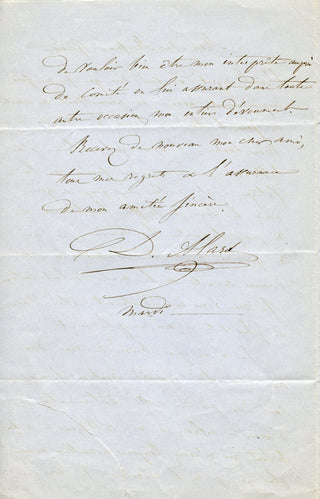 [French Composers and Musicians] [Narcisse GIRARD (1797-1860)] Auber, Boieldieu, Cherubini, Halévy, Isouard, Scribe, Thomas, etc. Important Collection of Letters to the Conductor/Composer Narcisse Girard