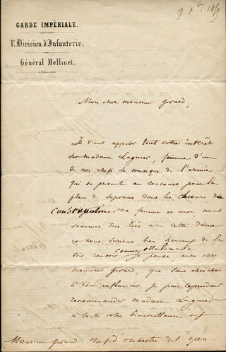 [French Composers and Musicians] [Narcisse GIRARD (1797-1860)] Auber, Boieldieu, Cherubini, Halévy, Isouard, Scribe, Thomas, etc. Important Collection of Letters to the Conductor/Composer Narcisse Girard