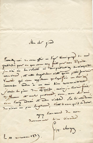 [French Composers and Musicians] [Narcisse GIRARD (1797-1860)] Auber, Boieldieu, Cherubini, Halévy, Isouard, Scribe, Thomas, etc. Important Collection of Letters to the Conductor/Composer Narcisse Girard