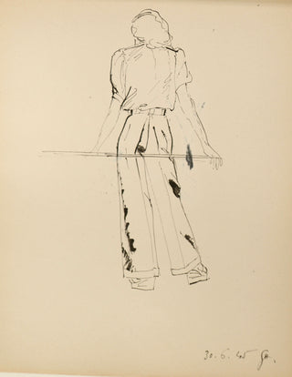 Givenchy, Hubert de. (1927–2018) Important Archive of early Drawings (Paris, Spring, 1945)
