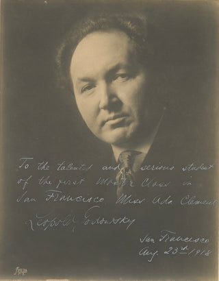 Godowsky, Leopold. (1870–1938) [Clement, Ada. (1878 –1952)] Signed Photograph to Ada Clement, Pianist & Founder of San Francisco Conservatory