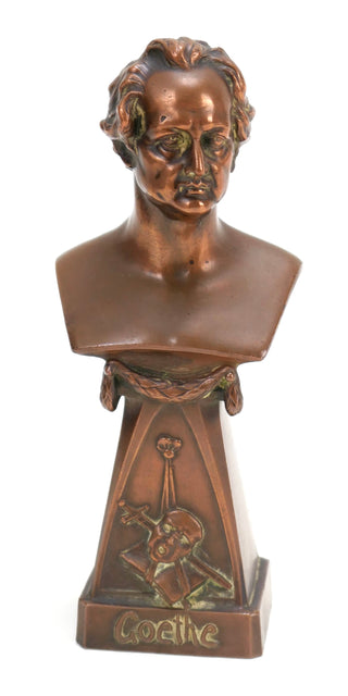 Goethe, Johann Wolfgang von. (1749-1832) Jugendstil Bronze Portrait Bust