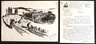 [Children's Books] Awdry, Rev. Wilbert. (1911 - 1997) Autograph Letter and Signed "Gordon the Blue Engine" Print