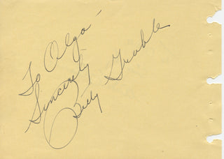 Grable, Betty. (1916–1973) Autograph Signature
