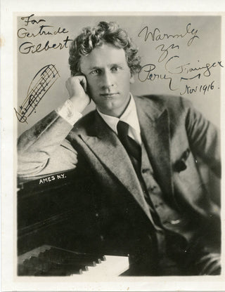 Grainger, Percy. (1882–1961) Inscribed Photograph with "A Londonderry Air" AMQS