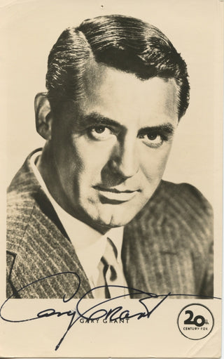 Grant, Cary. (1904–1986) Signed 20th Century Fox Postcard Photograph
