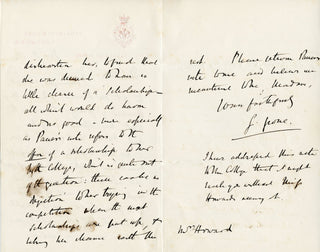 Grove, George. (1820-1900) Autograph Letter Signed