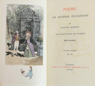 [Fine Binding - The Hampstead Bindery] Dobson, Austin. (1840 - 1921) "Poems on Several Occasions" [2 Vols.]