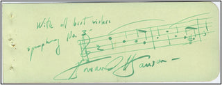 Hanson, Howard. (1896-1981) Autograph Musical Quotation, "Symphony No. 3."