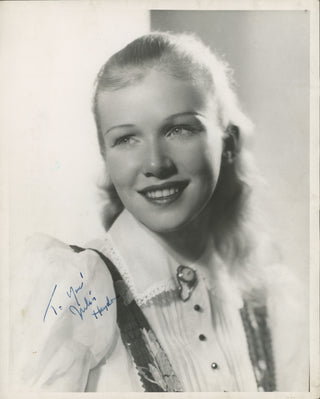 Haydon, Julie. (1910–1994) Signed Talbot Portrait Photograph for "The Patriots," 1943