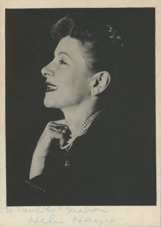 Hayes, Helen. (1900–1993) Pair of Signed Photographs of the "First Lady of American Theatre"