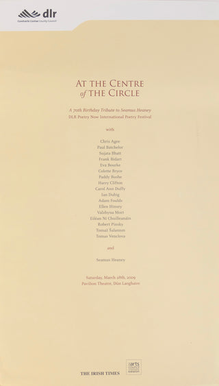 Heaney, Seamus. (1939–2013) "In the Attic" - Signed Poetry Broadside