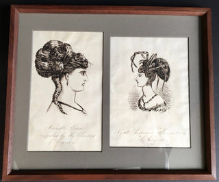 [Fashion] Tatham, Elizabeth. Hideous Hairdos - Two Drawings