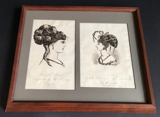 [Fashion] Tatham, Elizabeth. Hideous Hairdos - Two Drawings