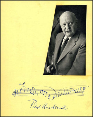 Hindemith, Paul. (1895-1963) Autograph Musical Quotation