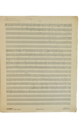 Hindemith, Paul. (1895–1963) Symphony in E flat [First Movement] - Autograph Musical Manuscript