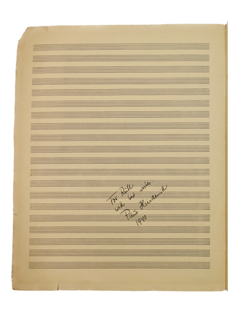 Hindemith, Paul. (1895–1963) Symphony in E flat [First Movement] - Autograph Musical Manuscript