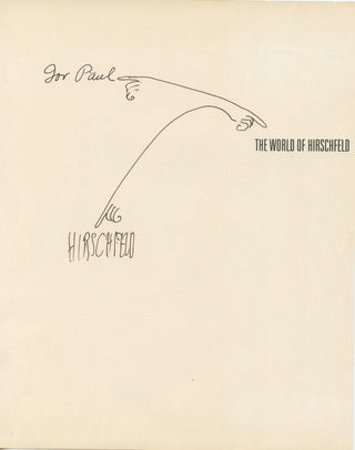 Hirschfeld, Albert. (1903–2003) The World of Hirschfeld - Signed Title Page with Drawing