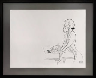 [Mozart, Wolfgang Amadeus. (1756–1791)] Hirschfeld, Al. (1903-2003) "Wolfgang Amadeus Mozart" - Signed Illustration for the Cover of Piano, Greatest Hits