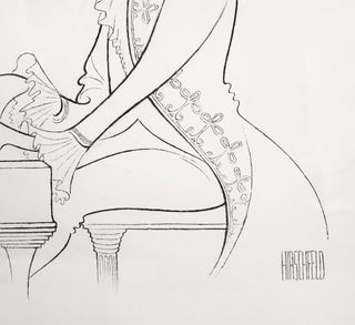 [Mozart, Wolfgang Amadeus. (1756–1791)] Hirschfeld, Al. (1903-2003) "Wolfgang Amadeus Mozart" - Signed Illustration for the Cover of Piano, Greatest Hits