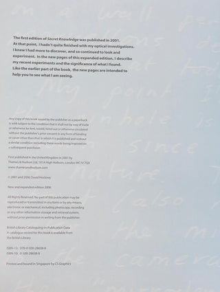 Hockney, David. (b. 1937) [Bennett, Tony. (1926-2023)] "Secret Knowledge. Rediscovering the lost techniques of the Old Masters"  INSCRIBED TO TONY BENNETT