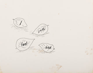 Hockney, David. (b. 1937) "I Just Feel Sad," ca. 1980