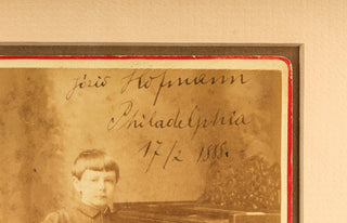 Hofmann, Josef. (1876-1957) Early Signed Cabinet Photograph